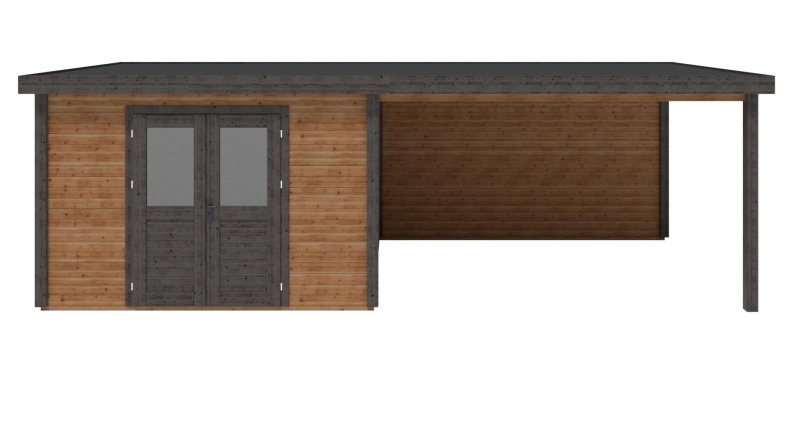 Gartenhaus, Gerätehaus Freya 4.09x3.09m - 24.9m2 - 28mm - Imprägniert