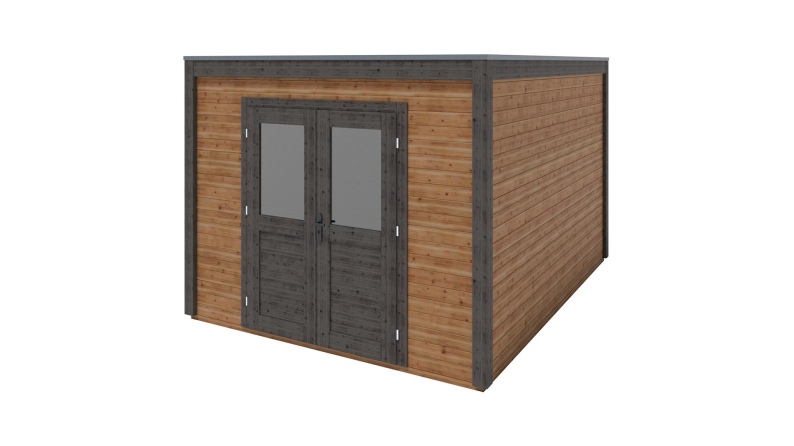 Gartenhaus, Gerätehaus Sora 3.09x4.09m - 12.64m2 - 28mm - Imprägniert