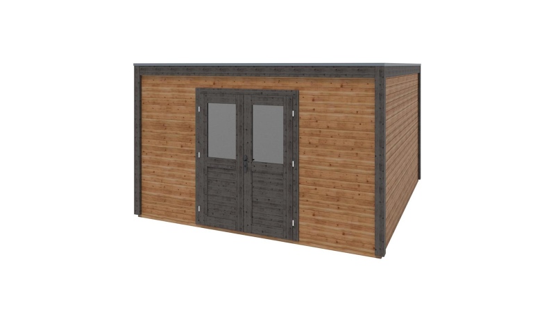 Gartenhaus, Gerätehaus Nova 4.09x4.09m - 16.73m2 - 28mm - Imprägniert