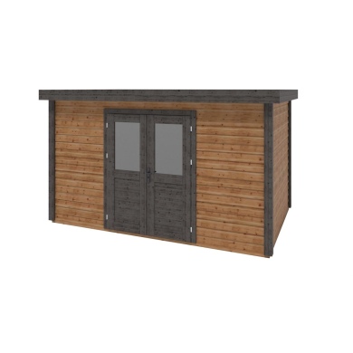 Gartenhaus, Gerätehaus Freya 4.09x2.59m - 10.59m2 - 28mm - Imprägniert