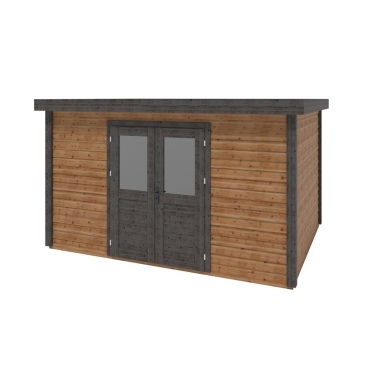 Gartenhaus, Gerätehaus Freya 4.09x3.09m - 12.64m2 - 28mm - Imprägniert