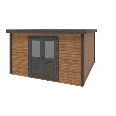 Gartenhaus, Gerätehaus Freya 4.09x4.09m - 16.73m2 - 28mm - Imprägniert