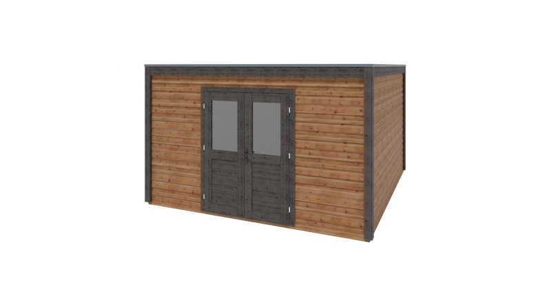 Gartenhaus, Gerätehaus Nova 4.09x4.09m - 16.73m2 - 28mm - Imprägniert