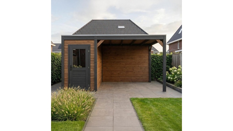 Gartenhaus, Gerätehaus Veya 5.56x3.09m - 17.18m2 - 28mm - Imprägniert