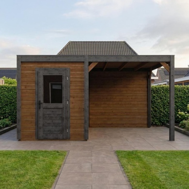 Gartenhaus, Gerätehaus Luma 4.56x3.09m - 14.09m2 - 28mm - Imprägniert