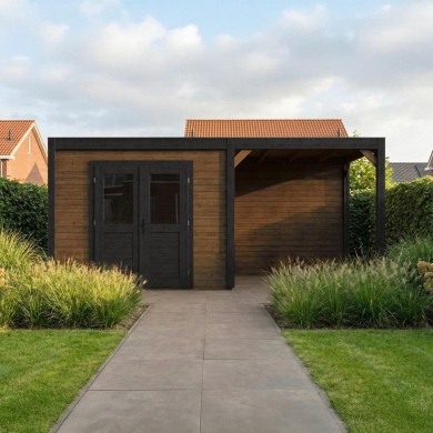 Gartenhaus, Gerätehaus Sora 5.56x2.59m - 14.4m2 - 28mm - Imprägniert