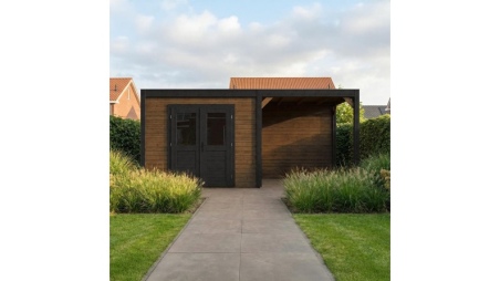 Gartenhaus, Gerätehaus Sora 5.56x2.59m - 14.4m2 - 28mm - Imprägniert