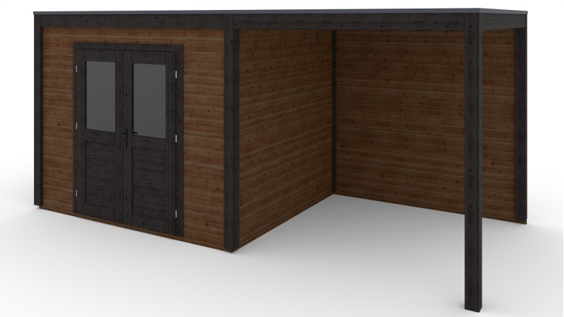 Gartenhaus, Gerätehaus Sora 5.56x2.59m - 14.4m2 - 28mm - Imprägniert