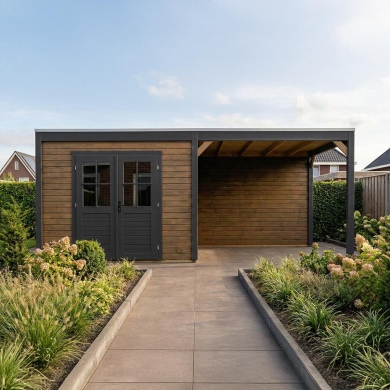 Gartenhaus, Gerätehaus Sora 6.06x2.59m - 15.7m2 - 28mm - Imprägniert