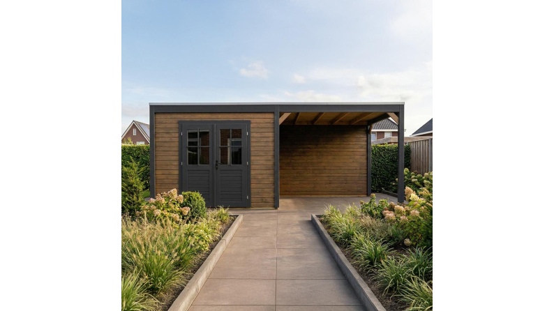 Gartenhaus, Gerätehaus Sora 6.06x2.59m - 15.7m2 - 28mm - Imprägniert