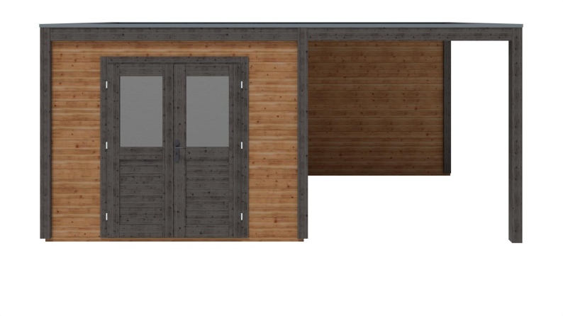 Gartenhaus, Gerätehaus Sora 5.56x3.09m - 17.18m2 - 28mm - Imprägniert