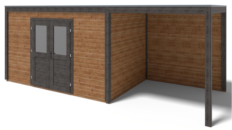 Gartenhaus, Gerätehaus Nova 6.56x2.59m - 16.99m2 - 28mm - Imprägniert