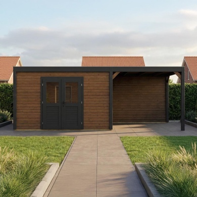 Gartenhaus, Gerätehaus Nova 7.06x2.59m - 18.29m2 - 28mm - Imprägniert