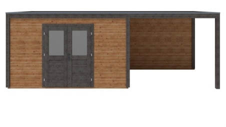 Gartenhaus, Gerätehaus Nova 7.06x2.59m - 18.29m2 - 28mm - Imprägniert