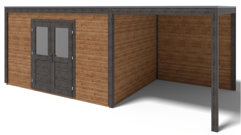 Gartenhaus, Gerätehaus Nova 6.56x3.09m - 20.27m2 - 28mm - Imprägniert