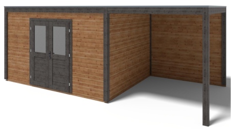 Gartenhaus, Gerätehaus Nova 6.56x3.09m - 20.27m2 - 28mm - Imprägniert