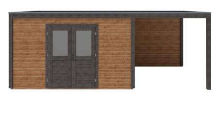 Gartenhaus, Gerätehaus Nova 6.56x3.09m - 20.27m2 - 28mm - Imprägniert