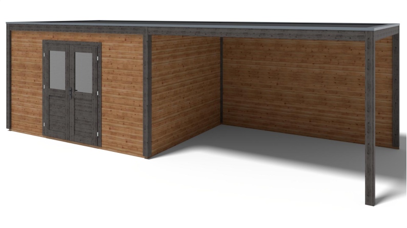 Gartenhaus, Gerätehaus Nova 8.06x3.09m - 24.91m2 - 28mm - Imprägniert