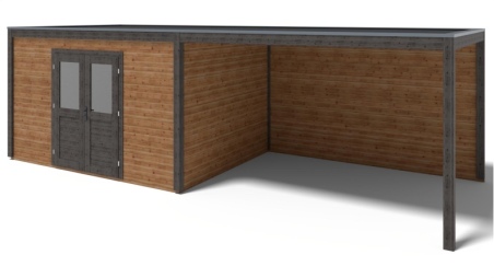 Gartenhaus, Gerätehaus Nova 8.06x3.09m - 24.91m2 - 28mm - Imprägniert