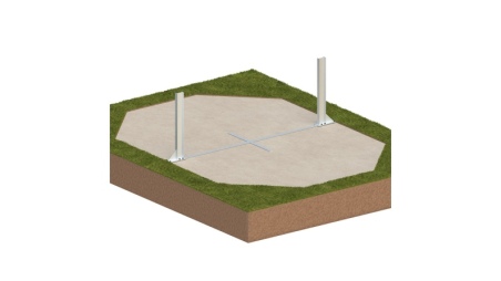 Pool NEMO 4.3 x 3 - H.1.18 m mit Liegefläche, sandfarben, auf Rahmen - ohne Betonieren