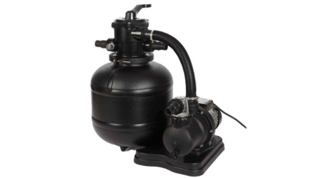 Pool NEMO 7.3 x 3.97 - H.1.45 m mit Liegefläche, hellblau, auf Rahmen - ohne Betonieren