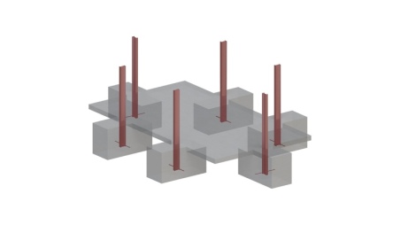 Pool AQUA 6.1 x 2.85 - H.1.31 m mit Liegefläche, sandfarben, mit Stahlprofilen zum Einbetonieren