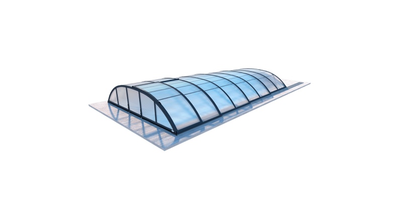 Poolüberdachungen Horizon - 7.03x3.36 m - 8 mm Hohlkammer-Polycarbonat - für pool BAS7307