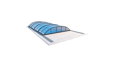 Poolüberdachungen Horizon - 7.03x3.36 m - 8 mm Hohlkammer-Polycarbonat - für pool BAS7307