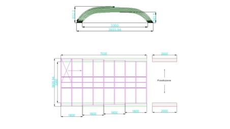 Poolüberdachungen Horizon - 7.03x3.36 m - 8 mm Hohlkammer-Polycarbonat - für pool BAS7307