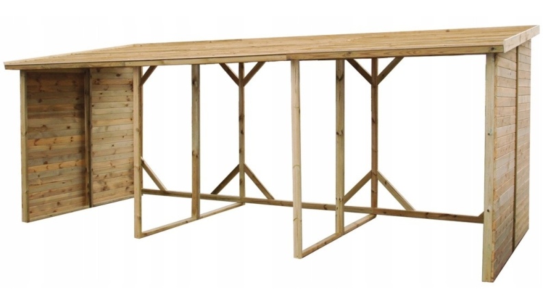 Holzschuppen 20m3 - 5.2x2m - H.2.06m - Imprägniert 