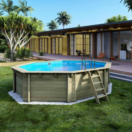 Pool Verona 4.72 x 4.72 - H.1.2 m, hellblau, freistehend - ohne Betonieren