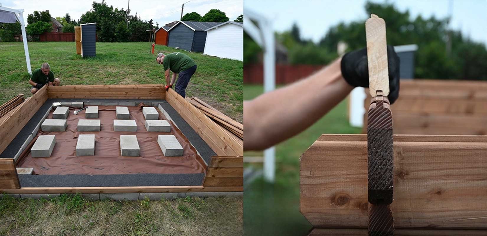 Die Vorbereitung zum Bau eines Holzhauses